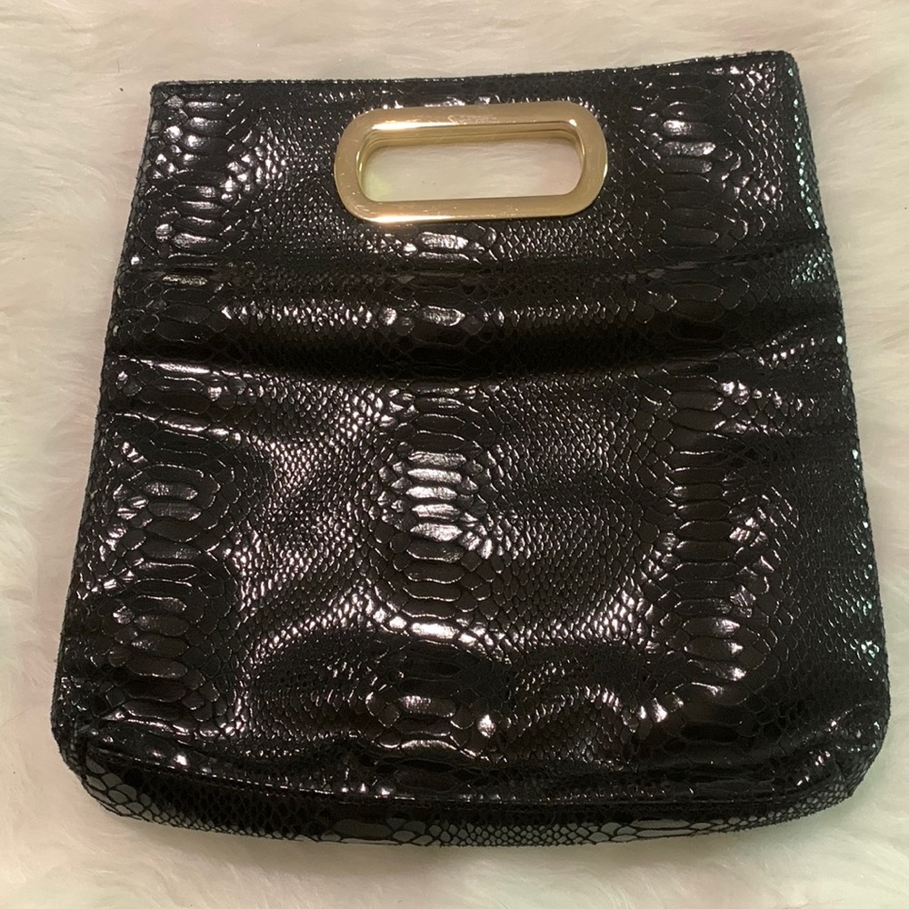 EUC Banana Republic, Black Snakeskin Print, Handbag Clutch